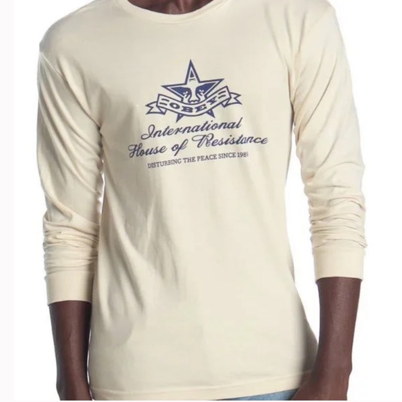Obey Other - Obey International House of Resistance Cream Long Sleeve Graphic T-Shirt M NWT
